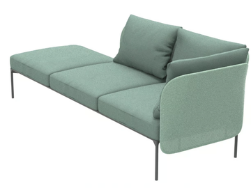 BLOOM 1222 DX/SX - Modular 3 seater fabric sofa by Et al. - view 3